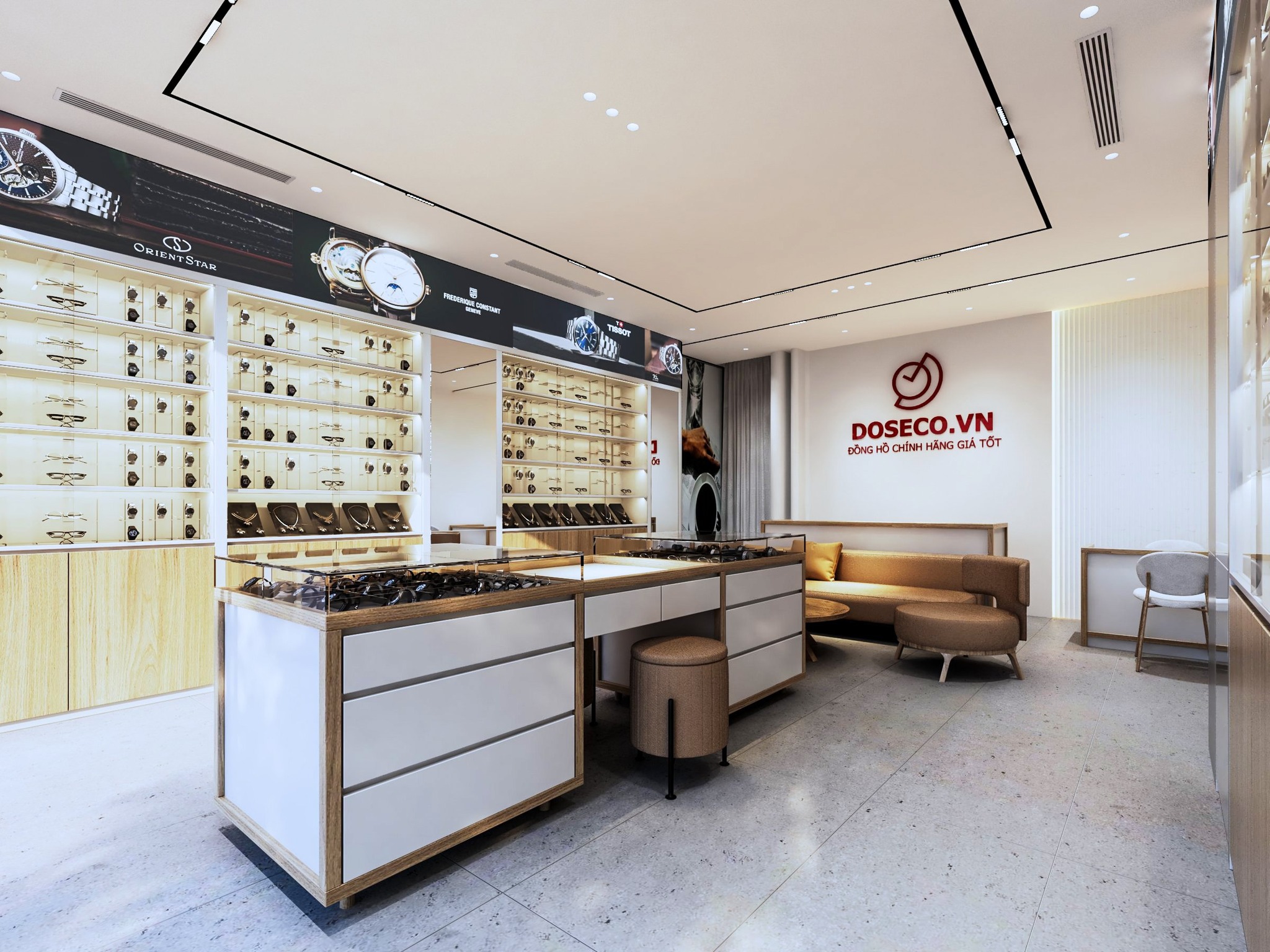 Mẫu thiết kế shop đồng hồ cao cấp của Anh Huy tại Quận 1, Thành phố Hồ Chí Minh