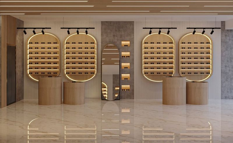 Mẫu thiết kế shop kính mắt hiện đại tại quận 59/3 Mẫu thiết kế shop kính mắt hiện đại tại quận 59/3