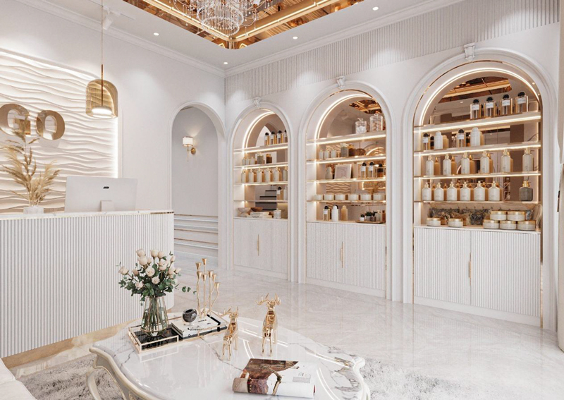 Mẫu thiết kế showroom nước hoa Auth của Chị Dung tại Quận Thủ Đức, Thành phố Hồ Chí Minh