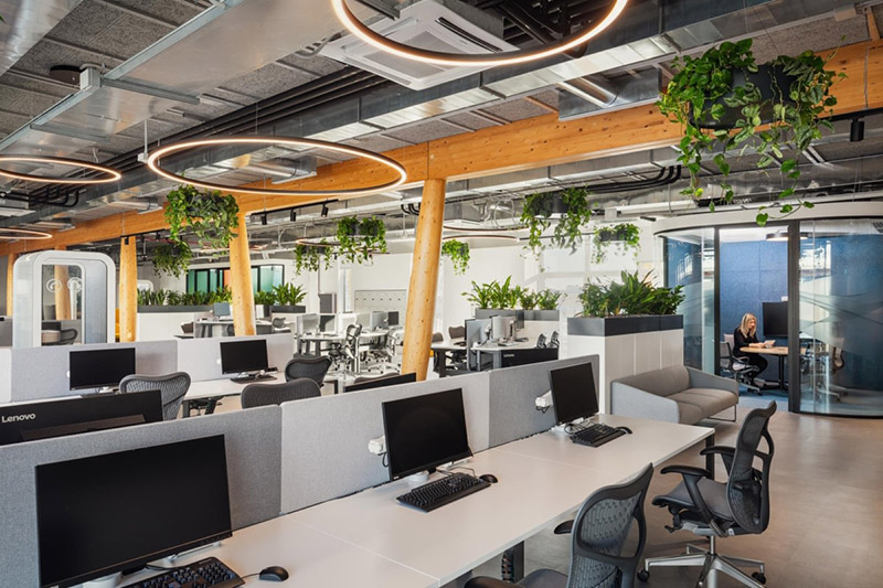 Mẫu thiết kế văn phòng Mở & riêng tư 350m² Mẫu thiết kế văn phòng Mở & riêng tư 350m²