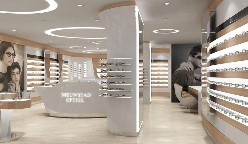 Mẫu thiết kế shop mắt kính phong cách cổ điển Mẫu thiết kế shop mắt kính phong cách cổ điển