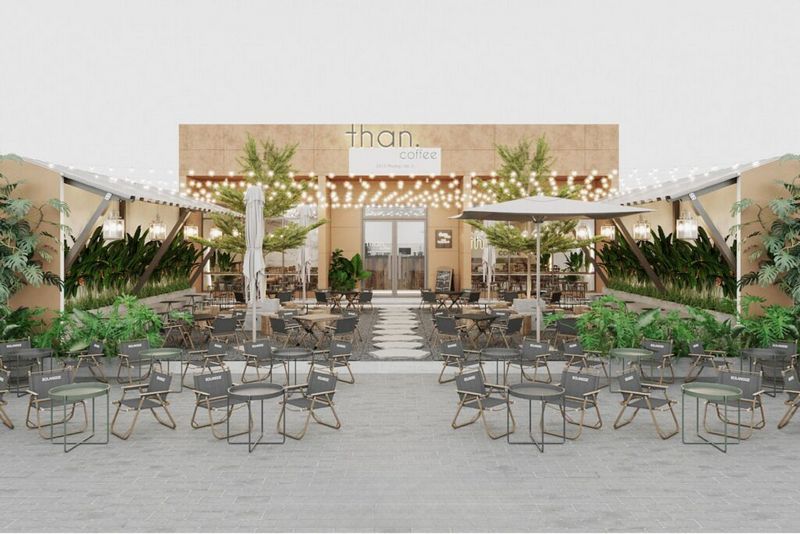 Ấn tượng mẫu thiết kế nhà hàng sân vườn Garden 300m2 cho anh Tuyền