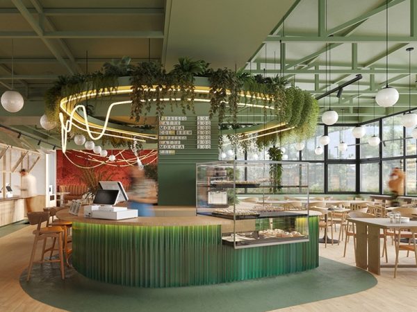 Thiết kế quán cafe trong tòa nhà tại Bắc Từ Liêm cho anh Tuấn