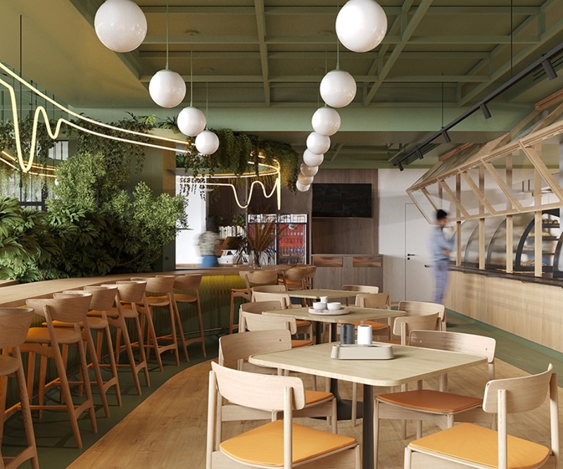 Thiết kế quán cafe trong tòa nhà tại Bắc Từ Liêm cho anh Tuấn - Ảnh 4