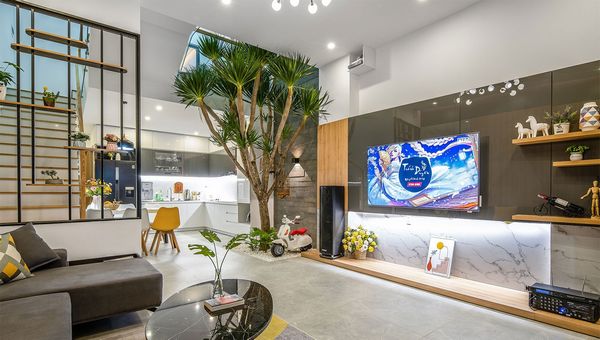 Thiết kế phòng khách phong cách đồng quê