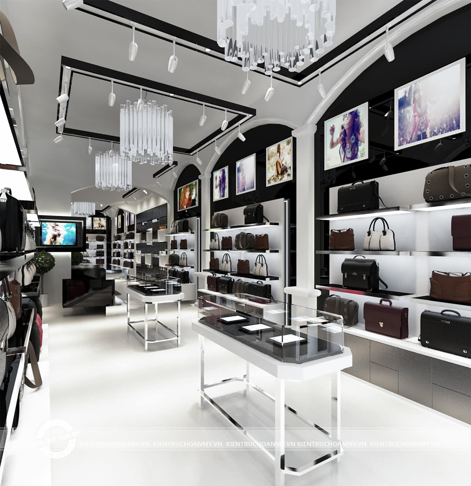 Mẫu Thiết kế shop túi xách đẹp tại quận 7 TPHCM