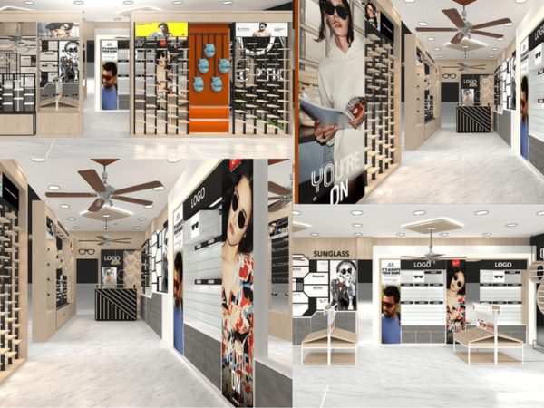 Mẫu thiết kế shop mắt kính phong cách cổ điển tại Quận 3