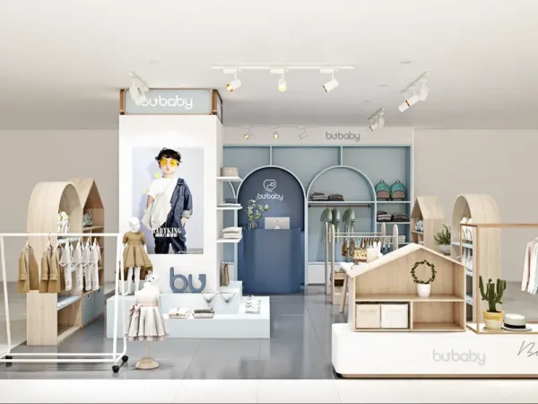 Mẫu thiết kế shop thời trang trẻ em dễ thương