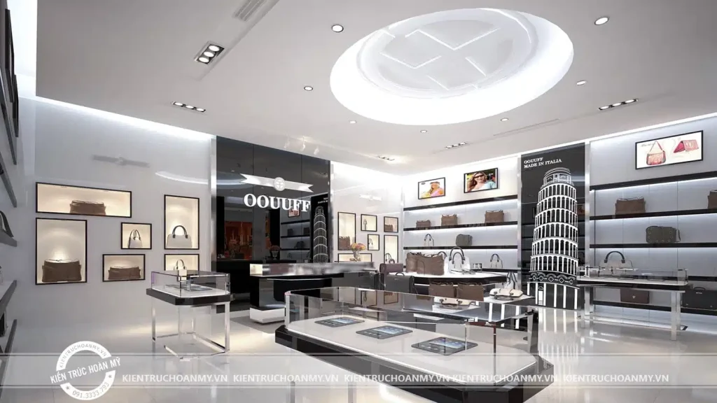 Mẫu thiết kế showroom túi xách đẳng cấp của Anh Vũ tại Quận Tân Bình