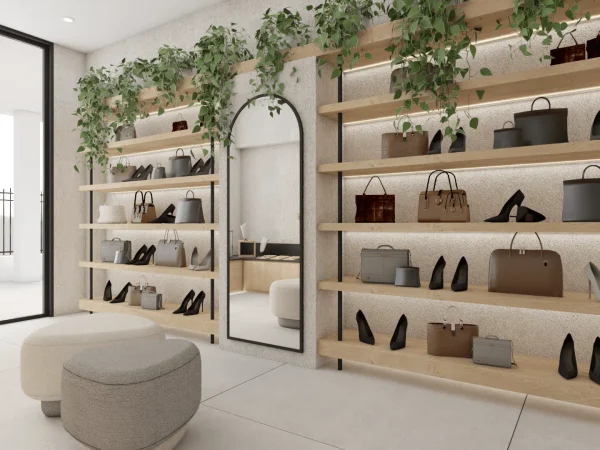 Mẫu thiết kế showroom túi xách sang trọng của Anh Tuấn tại Quận Tân Bình