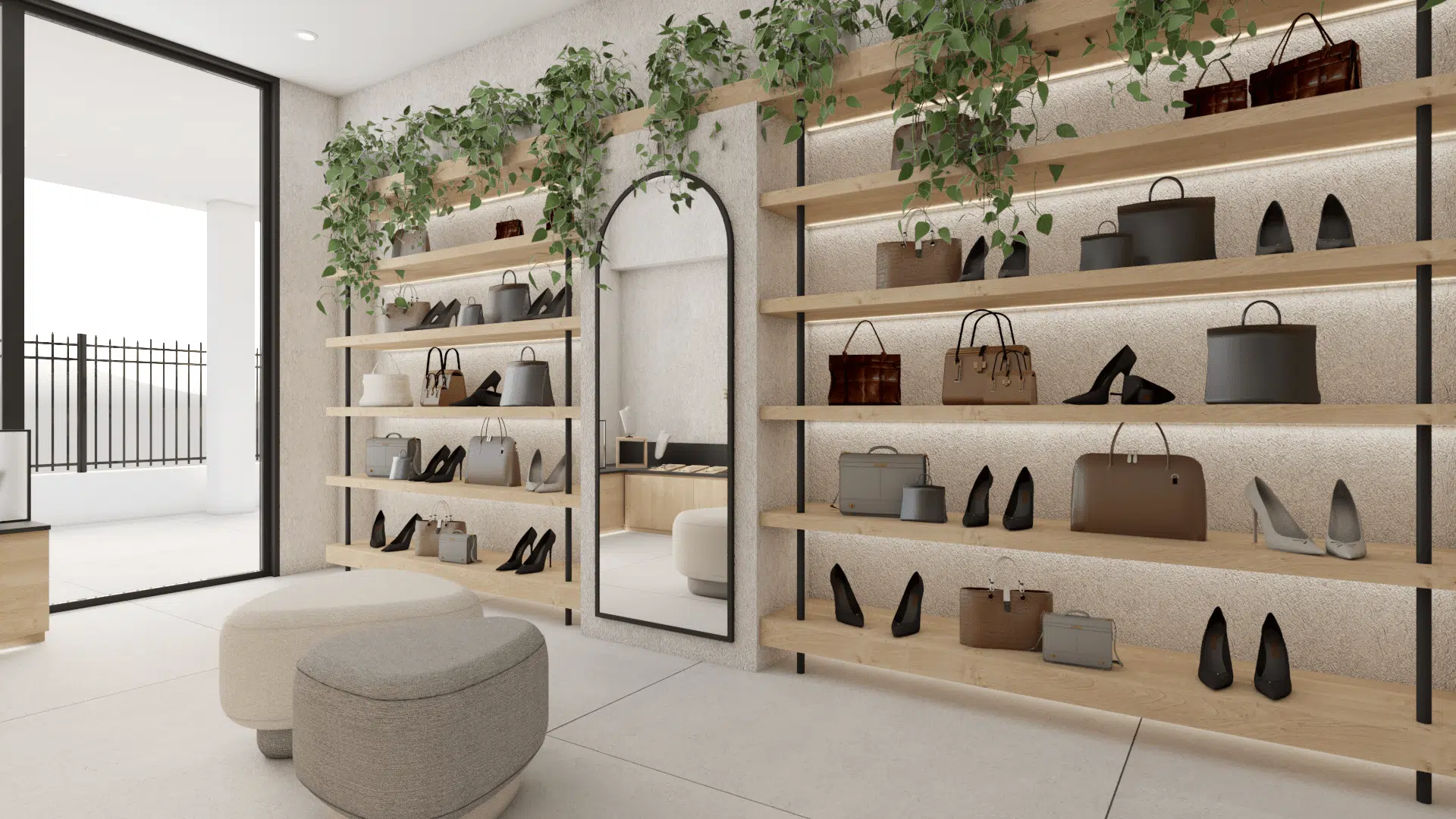 Mẫu thiết kế showroom túi xách sang trọng của Anh Tuấn tại Quận Tân Bình