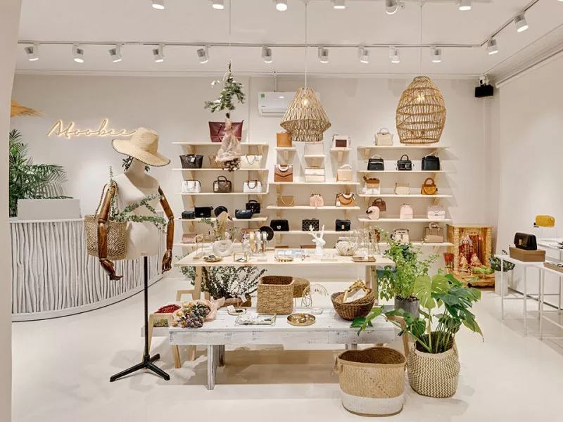 Thiết kế shop túi xách vintage