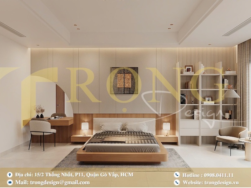 Không gian phòng ngủ lãng mạn cho vợ chồng