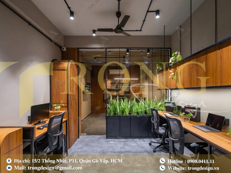 Không gian văn phòng tối ưu công năng, hiện đại và chuyên nghiệp.