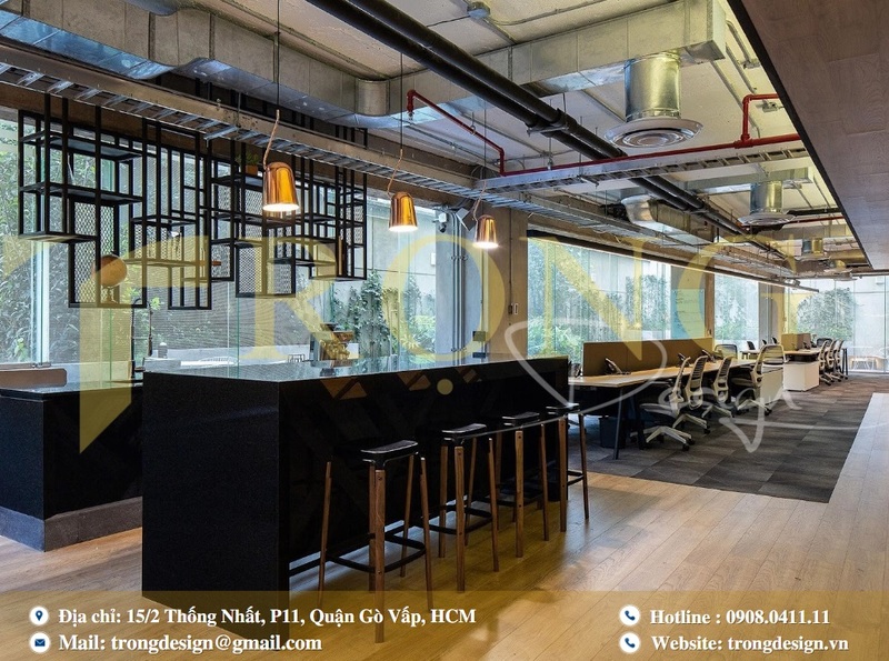Không gian pantry tiện nghi, giúp nhân viên thư giãn.