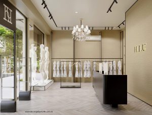 2 Sảnh đón khách shop thời trang sang trọng cuốn hút ở quận 1 - Trọng Design