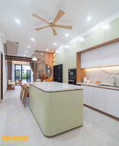 13 Thiết kế thi công đảo bếp nhà phố 3 tầng trọn gói Bình Dương | Trọng Design