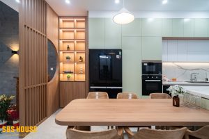 8 Thiết kế thi công phòng bếp nhà phố 3 tầng trọn gói Bình Dương | Trọng Design