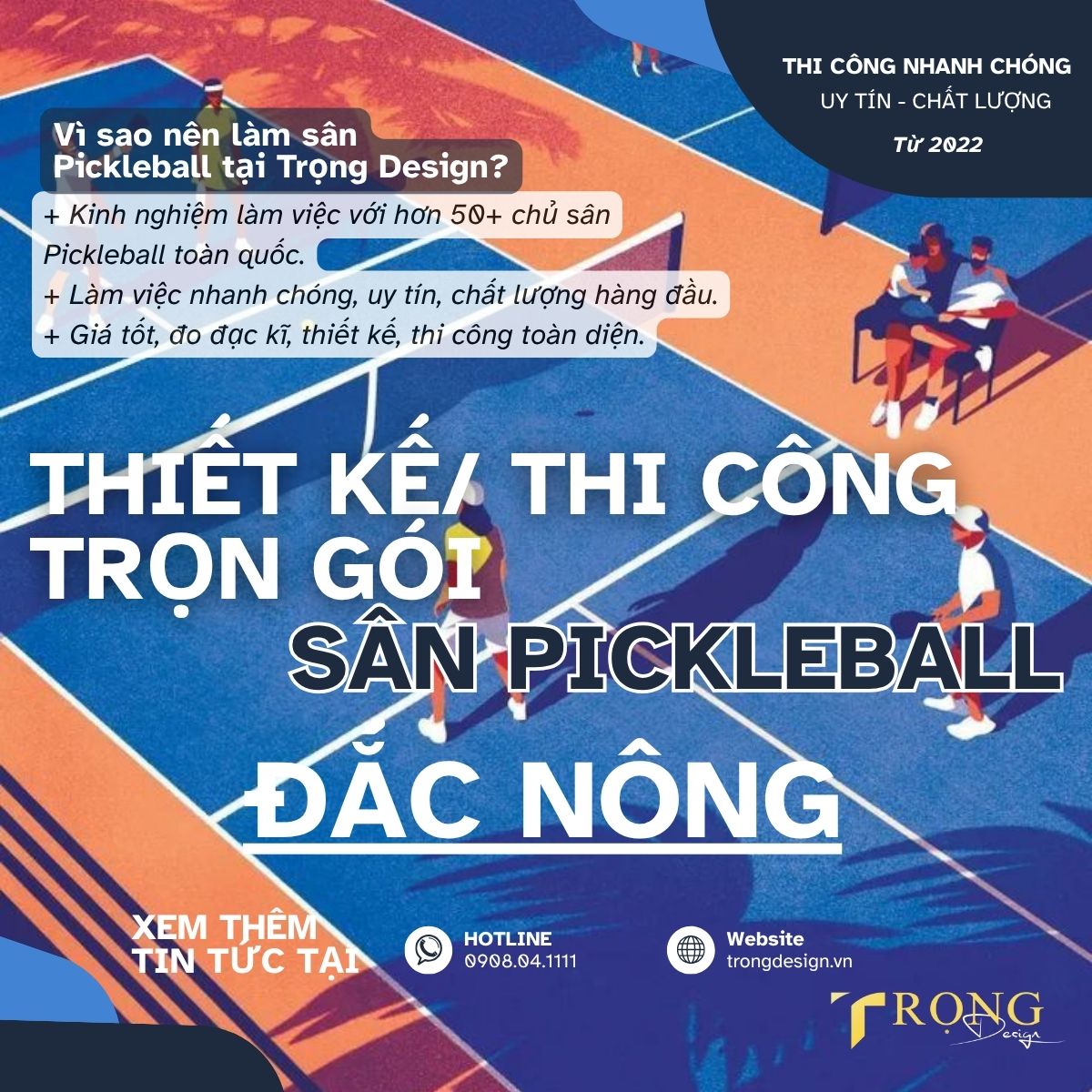 THIẾT KẾ_ THI CÔNG TRỌN GÓI SÂN PICKLEBALL ĐẮC NÔNG _ Trọng Design