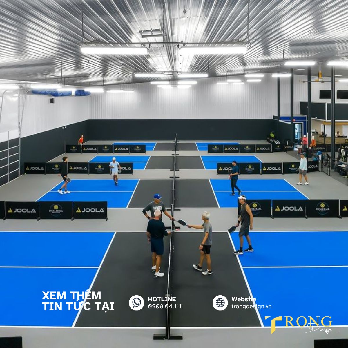 Thiết kế_ thi công sân Pickleball trong nhà trọn gói _ Trọng Design