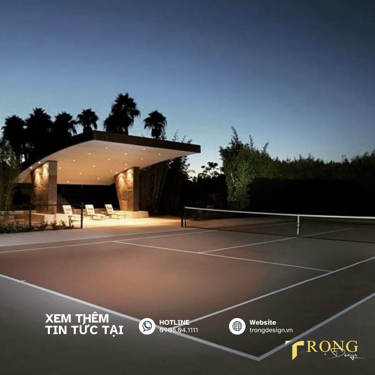 Tư vấn thiết kế sân Pickleball sang trọng_ Trọng Design