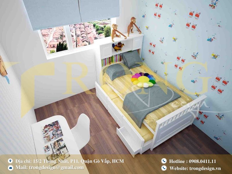Mẫu thiết kế cho phòng ngủ 2m²