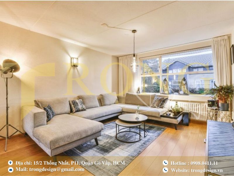 Mẫu thiết kế phòng khách cho nhà cấp 4