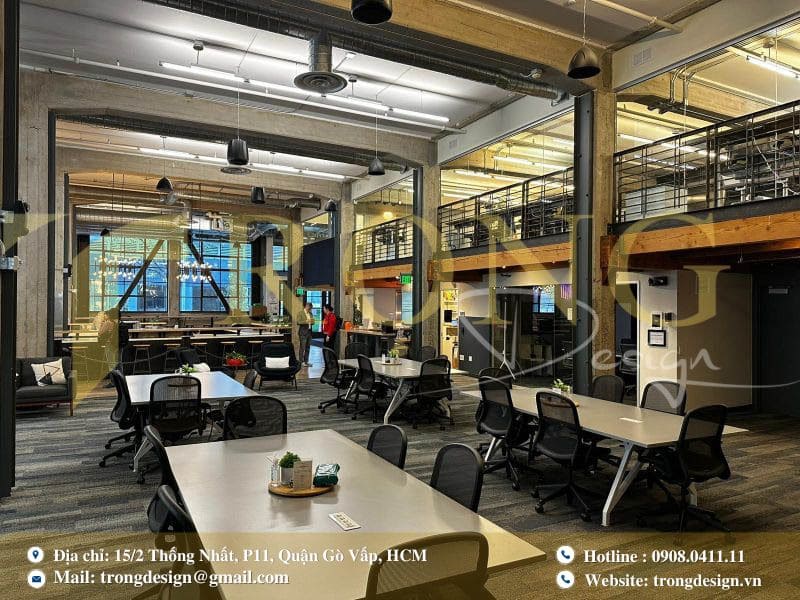 Xu hướng thiết kế văn phòng không gian mở (co-working space)