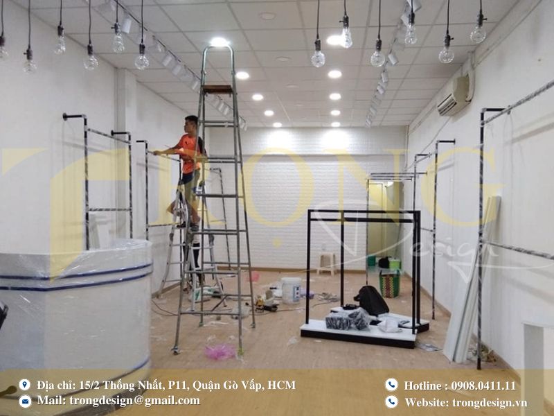 Quy trình thi công shop thời trang quận 1 chuyên nghiệp