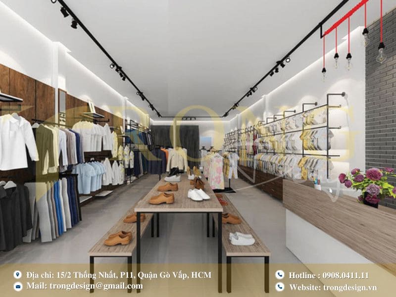 Dịch vụ thiết kế shop thời trang quận giúp tiết kế chi phí và thời gian thi công