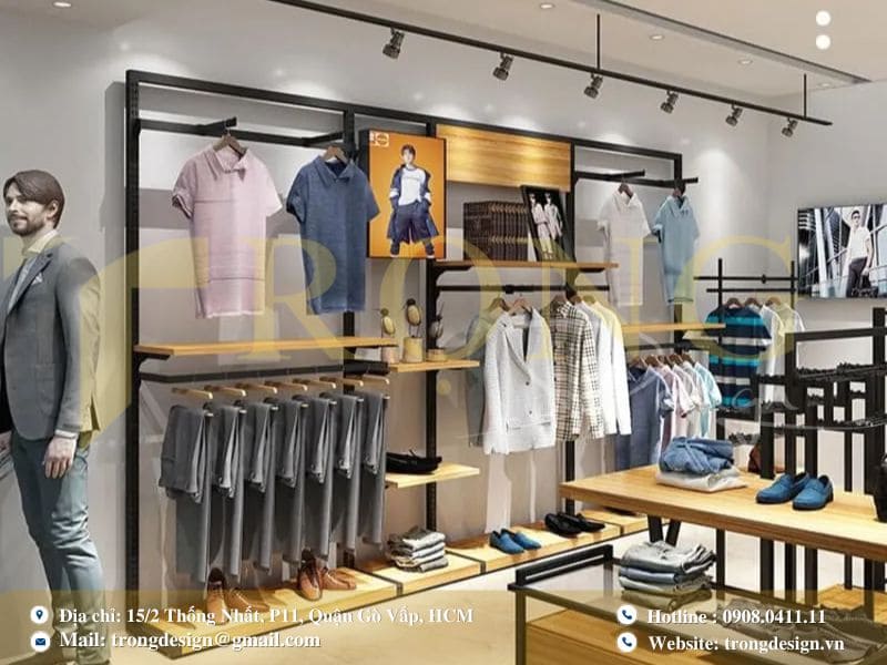 Mẫu shop thời trang nam phong cách tối giản (Minimalism)