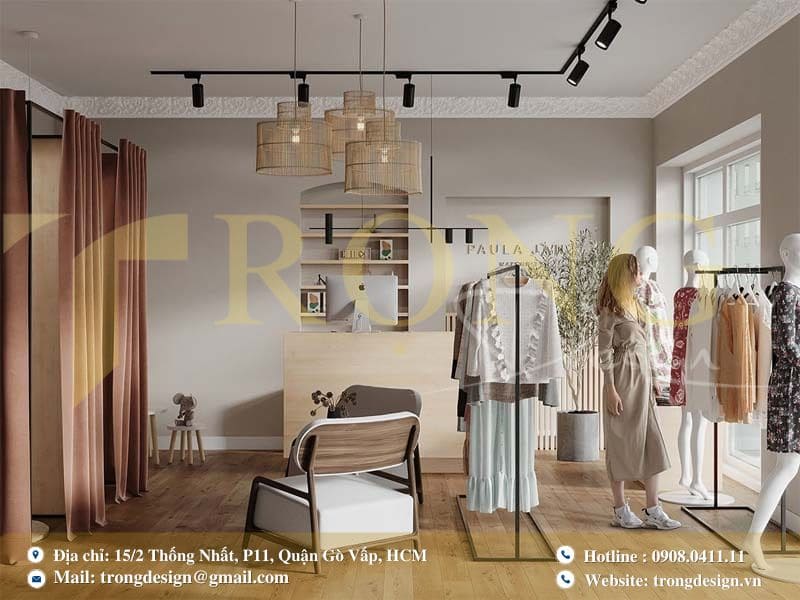 Mẫu thiết kế shop 2 mặt tiền góc phố đón ánh sáng tự nhiên