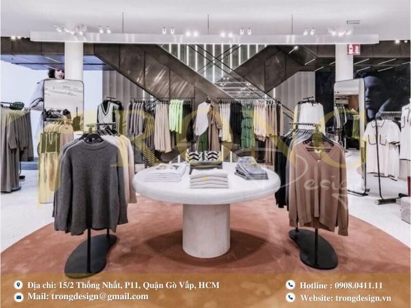 Shop thời trang unisex với không gian mở ấn tượng