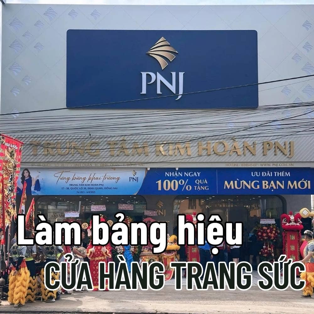 10 Làm bảng hiệu Cửa hàng trang sức đẹp ấn tượng, sang trọng _ Trọng Design