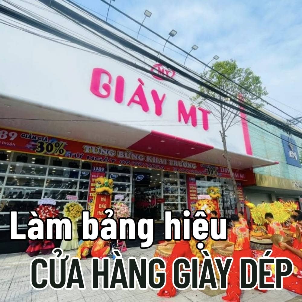 13 Làm bảng hiệu Cửa hàng giày dép giá tốt, thu hút khách hàng _ Trọng Design