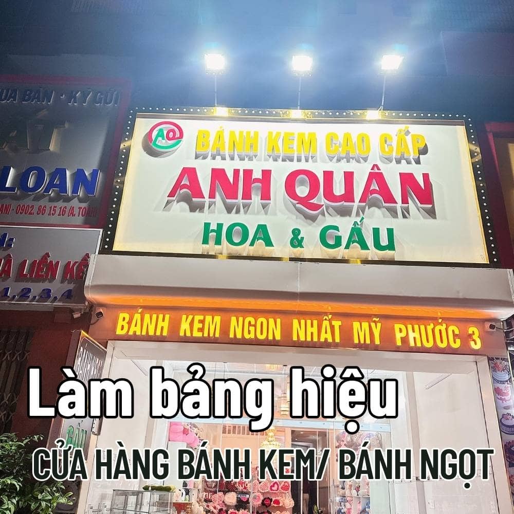 Làm bảng hiệu Cửa hàng bánh kem/ bánh ngọt đẹp, dễ thương, thu hút
