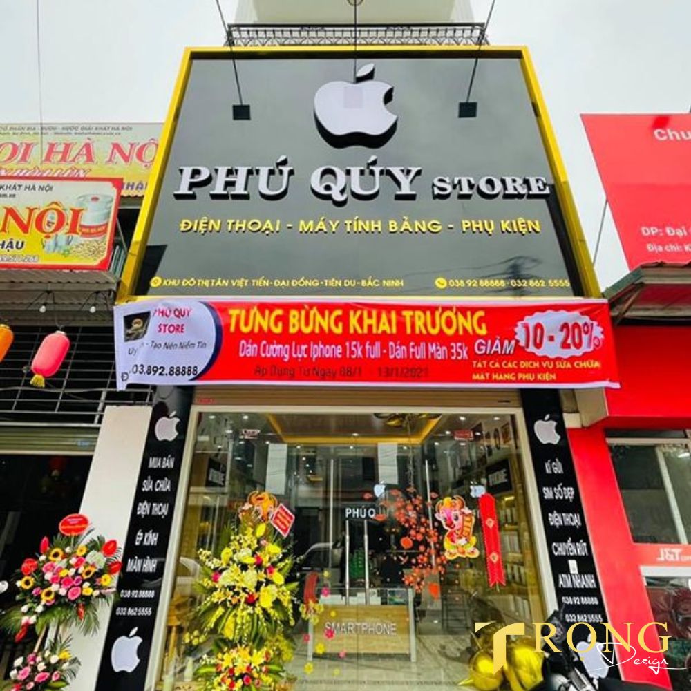 16_ Thiết kế_ thi công bảng hiệu Cửa hàng điện thoại di động_iphone _ Trọng Design
