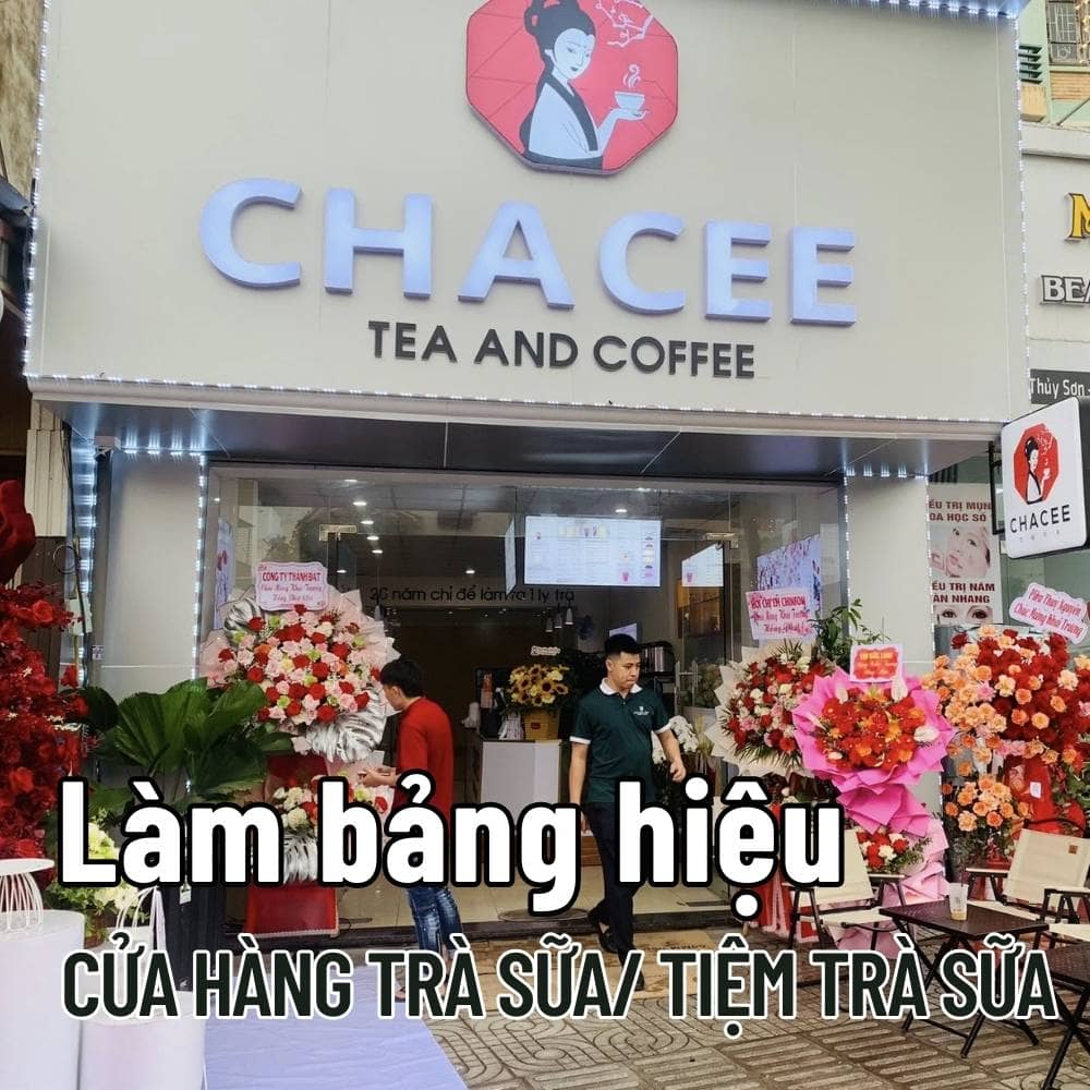 17 Làm bảng hiệu Cửa hàng trà sữa_ tiệm trà sữa đẹp giá rẻ, thu hút khách hàng _ Trọng Design