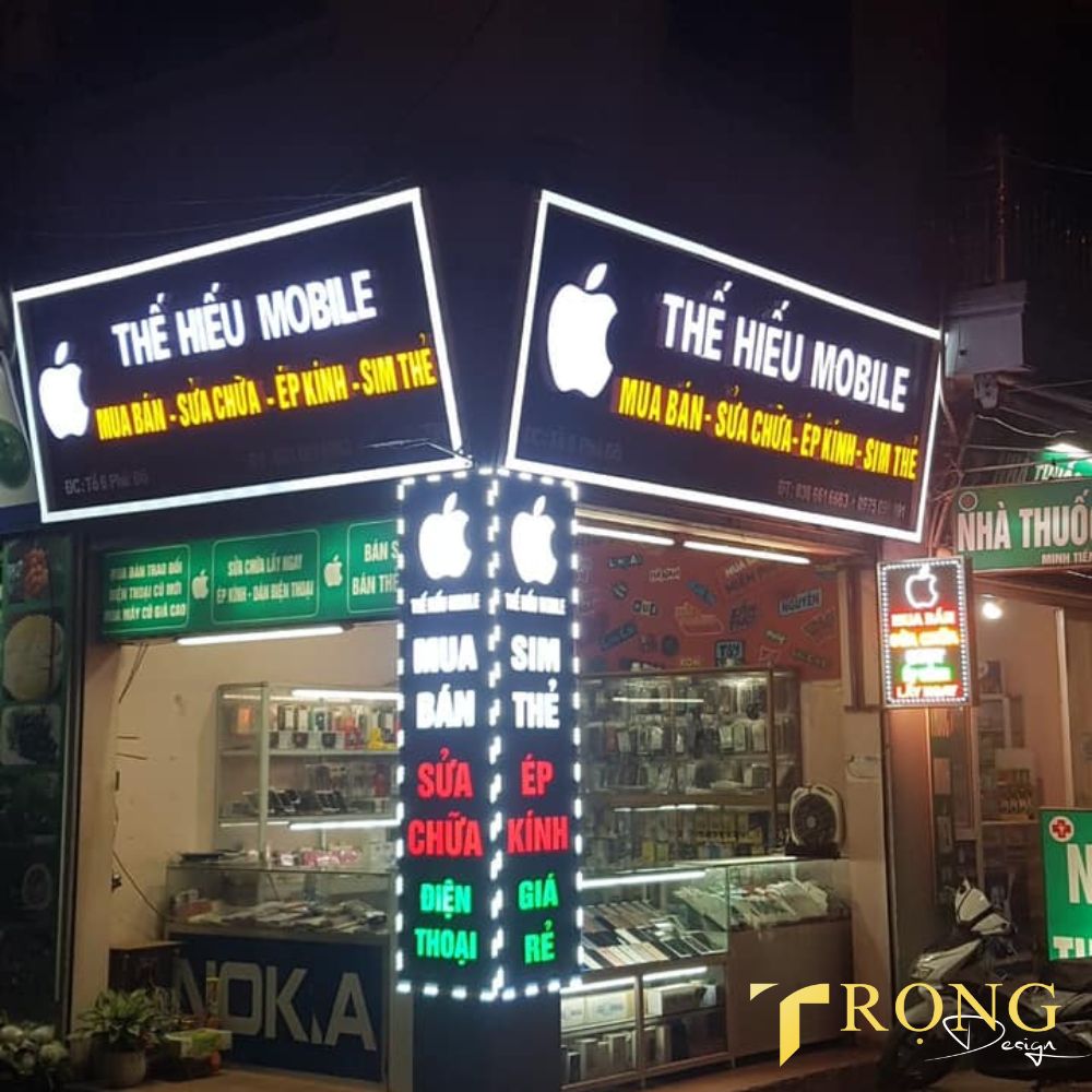 17_ Thiết kế_ thi công bảng hiệu Cửa hàng điện thoại di động_iphone _ Trọng Design