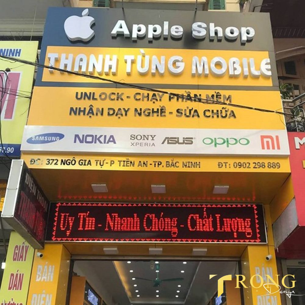 19_ Thiết kế_ thi công bảng hiệu Cửa hàng điện thoại di động_iphone _ Trọng Design