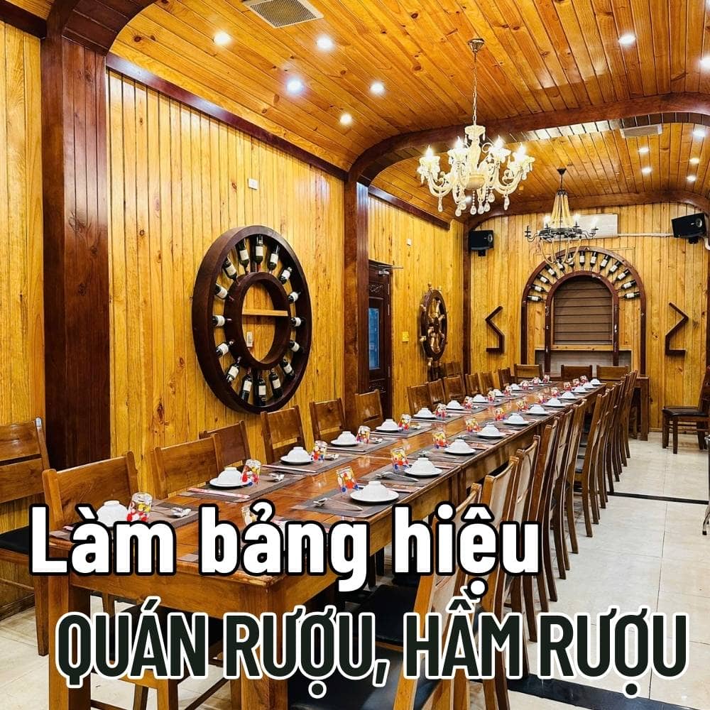 25 Thi công_ Làm bảng hiệu Quán rượu, hầm rượu đẹp, chuyên nghiệp nhanh chóng _ Trọng Design