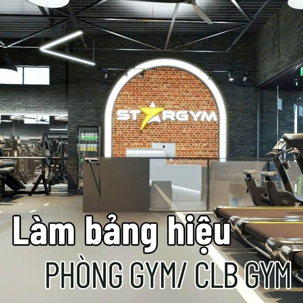 29 Thi công_ Làm bảng hiệu Phòng Gym, Câu lạc bộ Gym đẹp, chất giá tốt _ Trọng Design