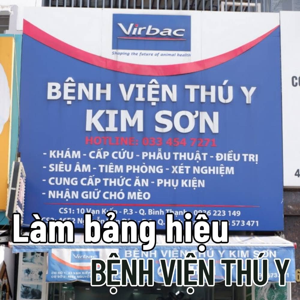 31 Thi công_ Làm bảng hiệu Bệnh viện thú y đẹp, chuyên nghiệp giá tốt _ Trọng Design