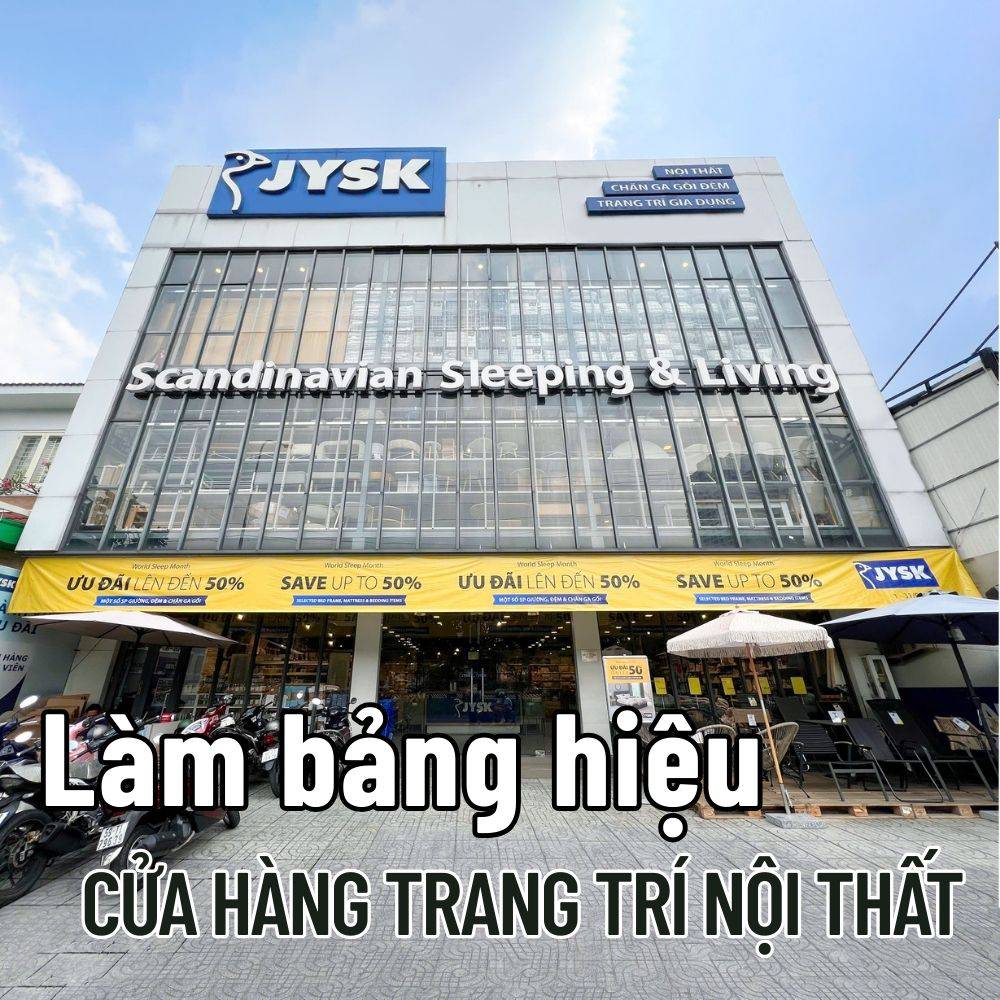 46 Thi công_ Làm bảng hiệu Cửa hàng trang trí nội thất đẹp, sang trọng thu hút giá tốt _ Trọng Design