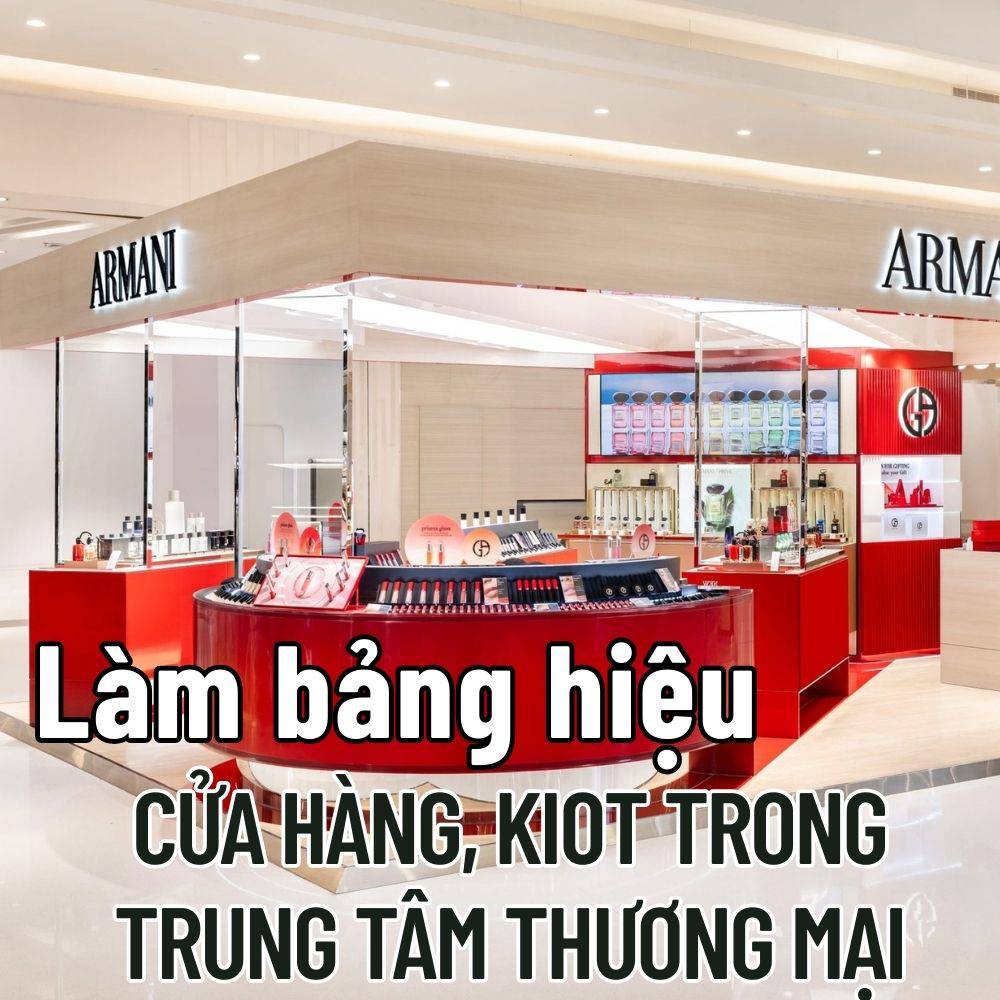53 Thi công_ Làm bảng hiệu Cửa hàng, kiot trong trung tâm thương mại, siêu thị đẹp, thu hút giá tốt _ Trọng Design