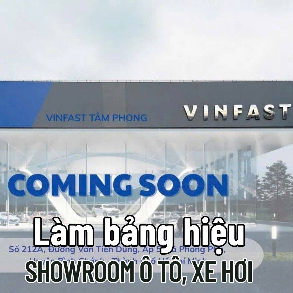 59 Thi công_ Làm bảng hiệu Showroom Ô tô, xe hơi đẹp, sang trọng giá tốt _ Trọng Design