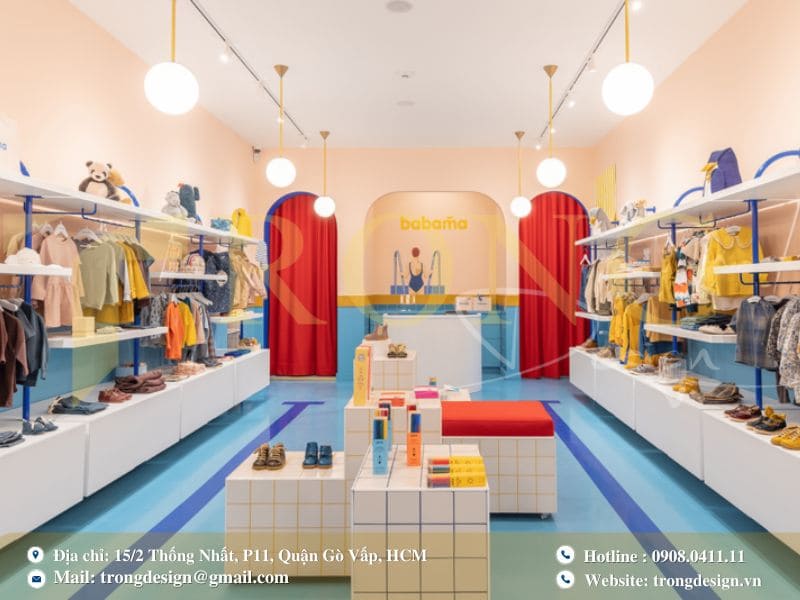 Shop thời trang trẻ em rực rỡ, đầy màu sắc 