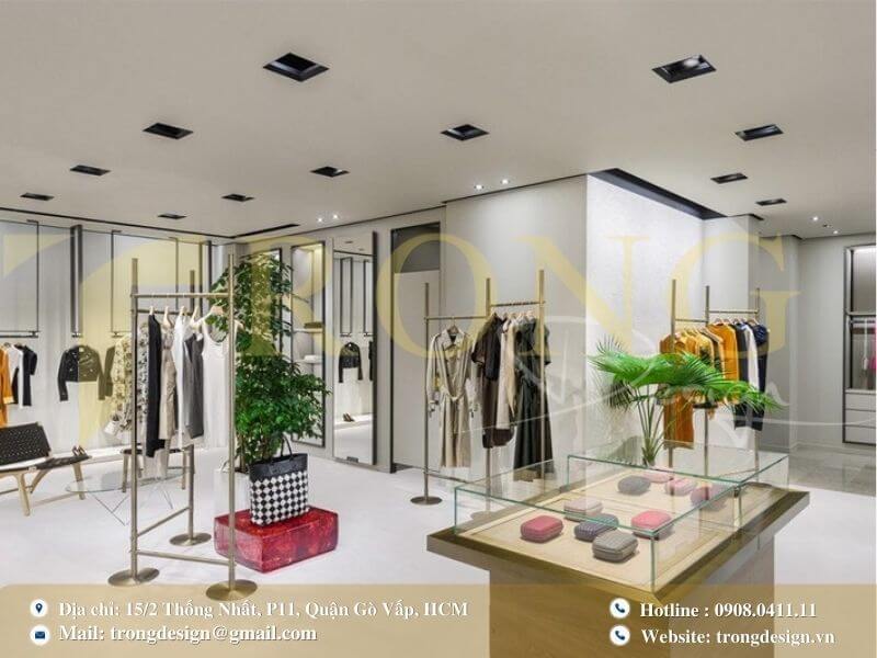 Cửa hàng với thiết kế sang trọng và đương đại.