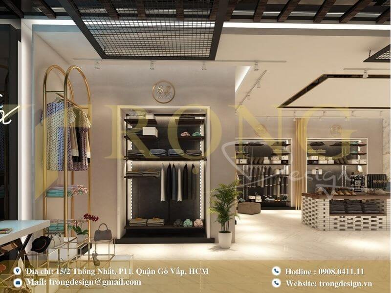 Cửa hàng với thiết kế hiện đại, đầy tính nghệ thuật và hình khối độc đáo.