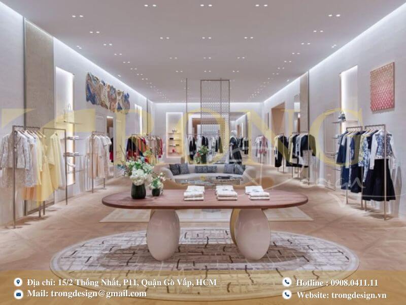 Thiết kế cửa hàng sang trọng và thanh lịch